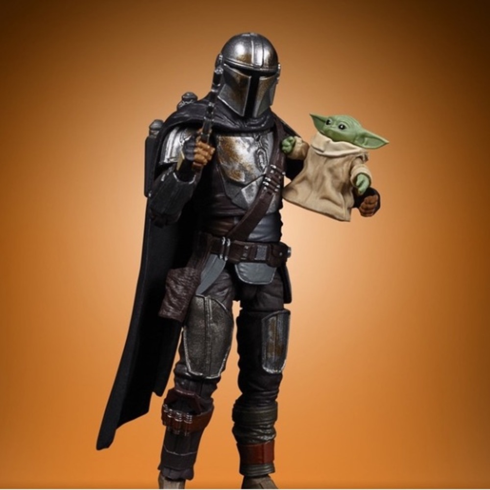 Star Wars Vintage Mandalorian Din Djarin Action Figure Set NIB - Picture 11 of 11
